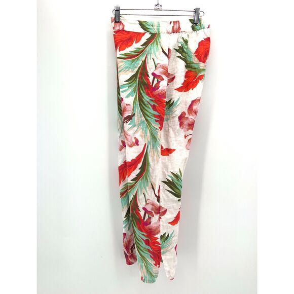 Calypso St. Barth Melindia Crop Pants Linen Floral Size S Resort Boho Comfort - Picture 7 of 11